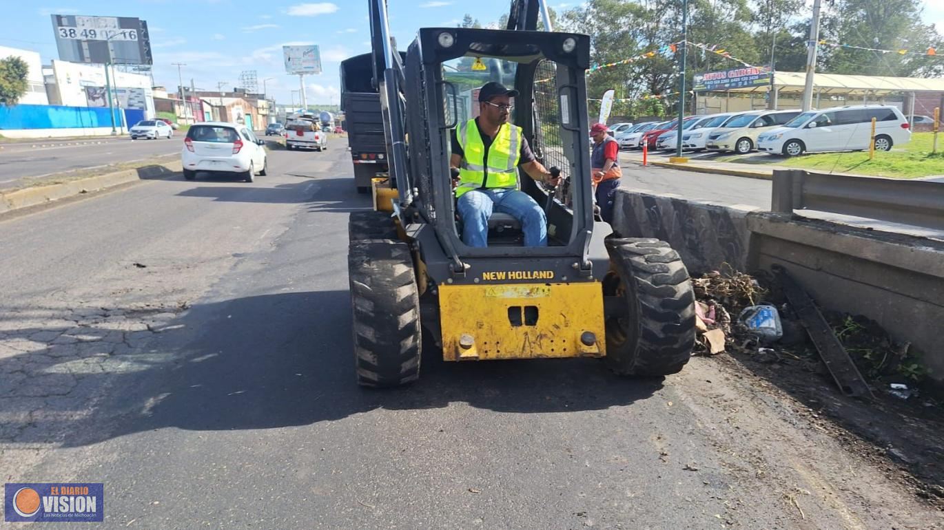 Ayuntamiento de Morelia mejora imagen urbana con jornadas de limpieza en puntos clave de la ciudad