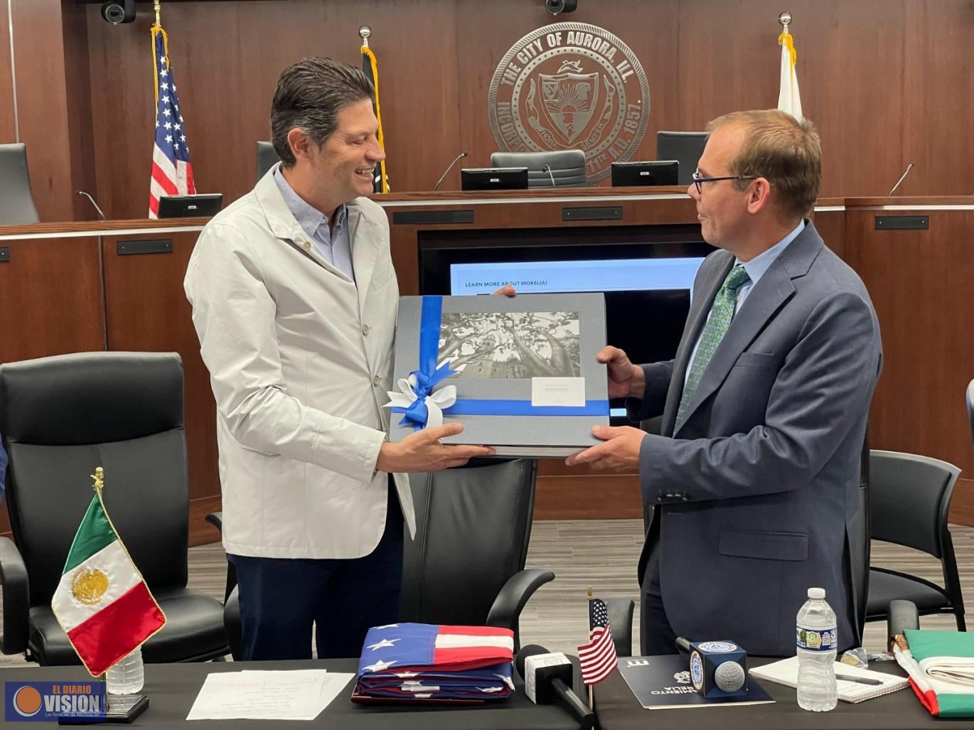 Acuerda Gobierno de Morelia y Aurora Illinois, fortalecer relación en apoyo a migrantes