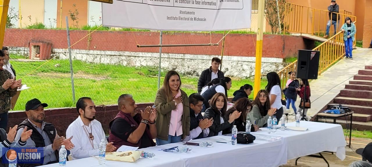 Dayana Pérez Mendoza acompaña la decisión de Chapa Nuevo en un marco de respeto y unidad