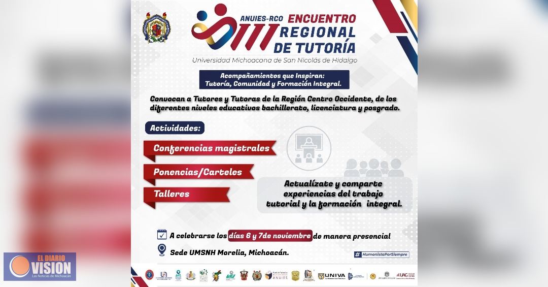 Tutoras y tutores de la Región Centro Occidente de la ANUIES se reunirán en la UMSNH