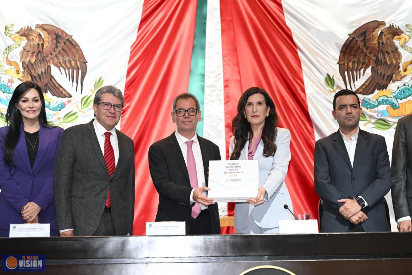 Cámara de Diputados recibió de la SHCP el Paquete Económico 2026