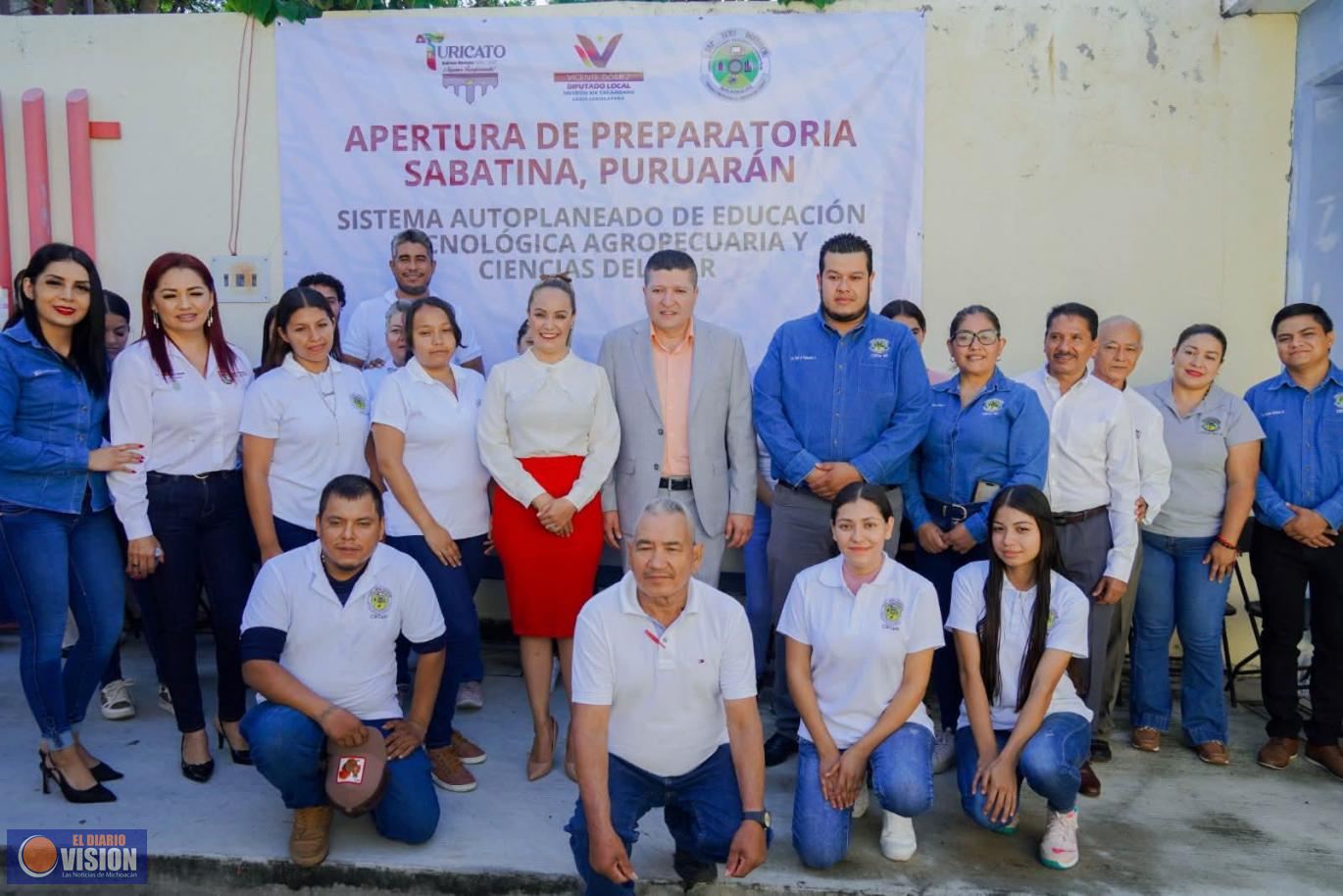 Gobierno Municipal de Turicato, aperturó Preparatoria Sabatina en Puruarán 