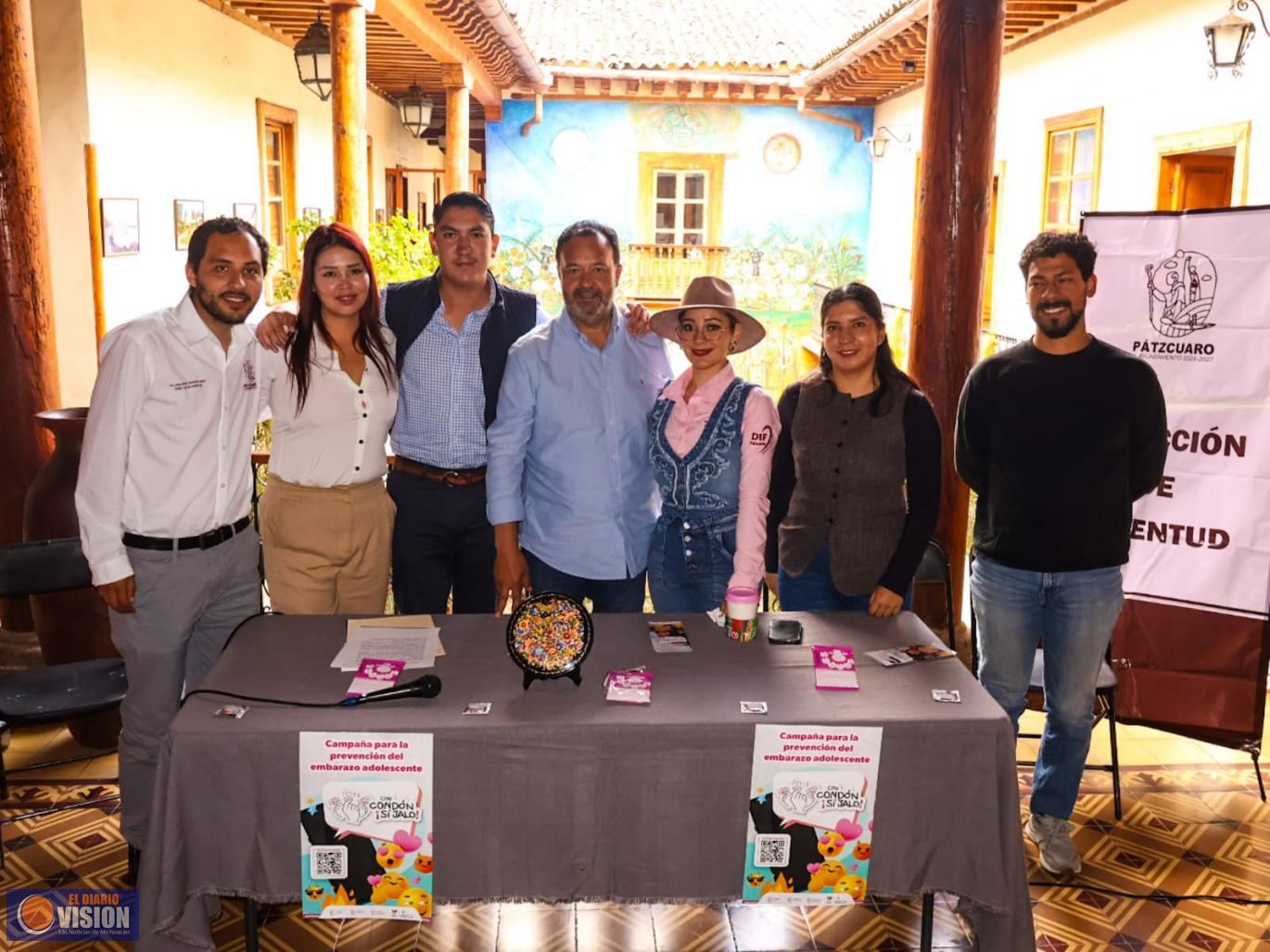 Julio Arreola anuncia campaña para prevenir el embarazo adolescente en Pátzcuaro
