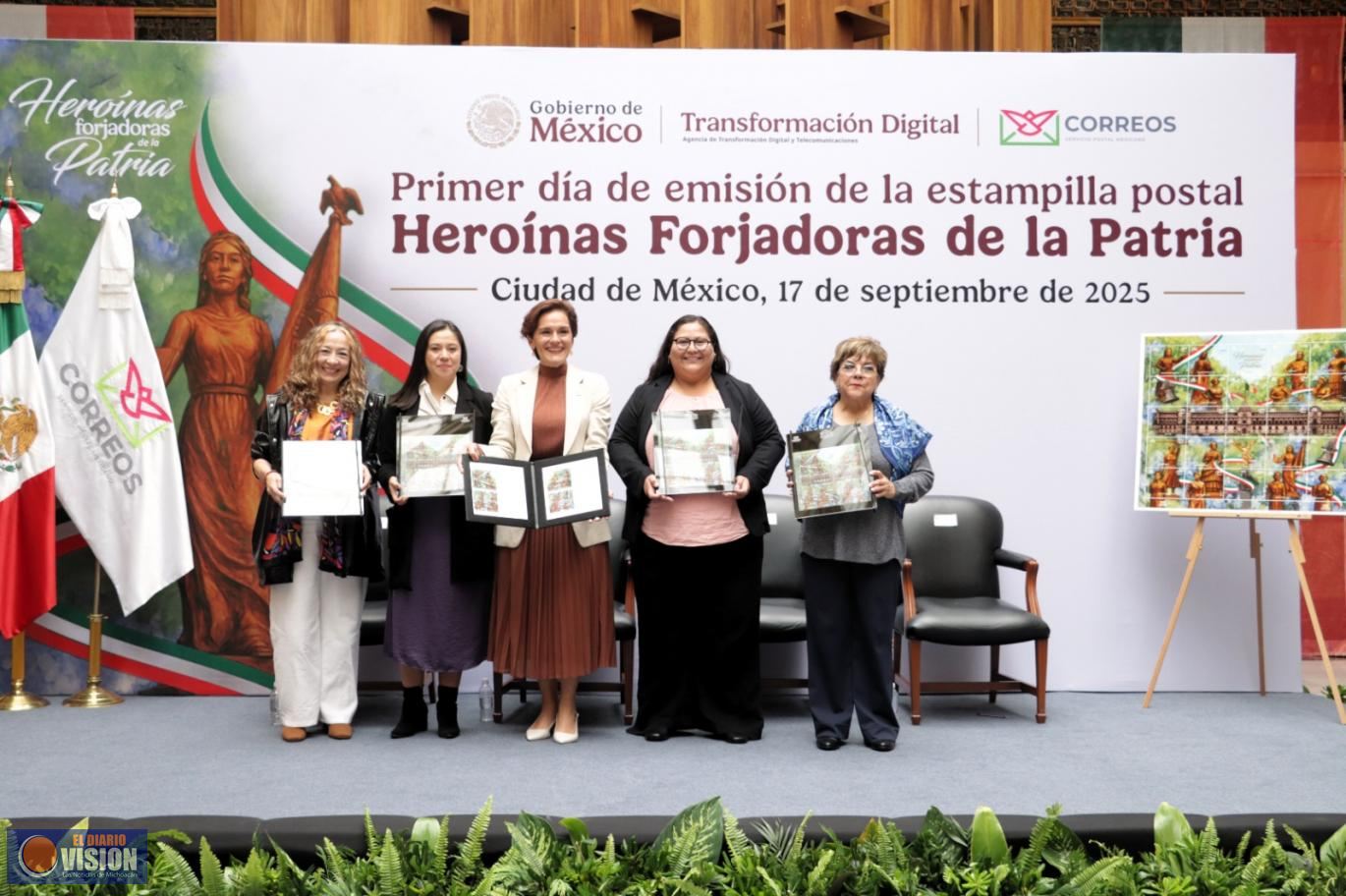 Correos de México homenajea a las “Heroínas forjadoras de la Patria” con 25 estampillas postales