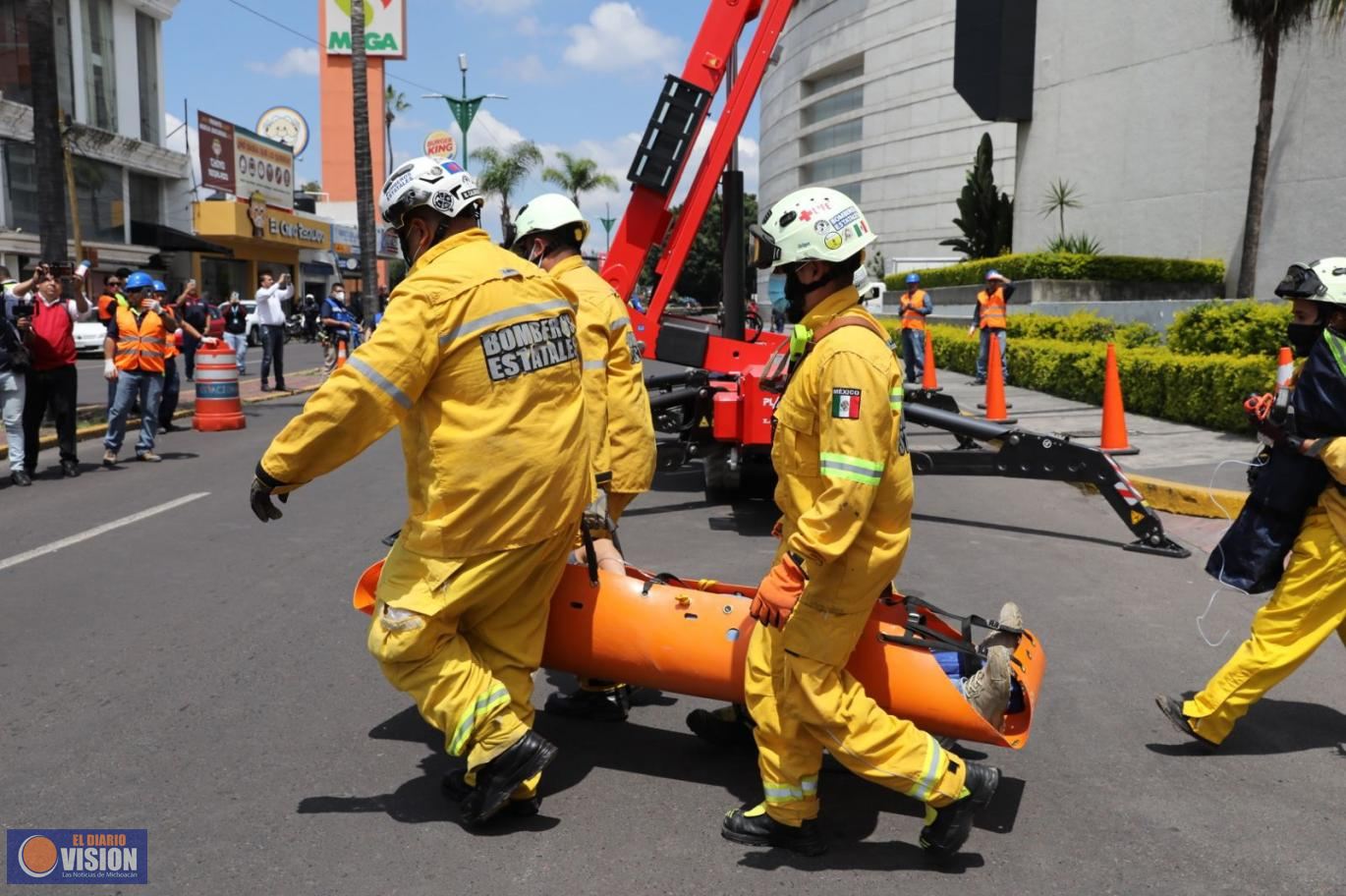Michoacán fortalece su capacidad de respuesta con el Simulacro Nacional 2025