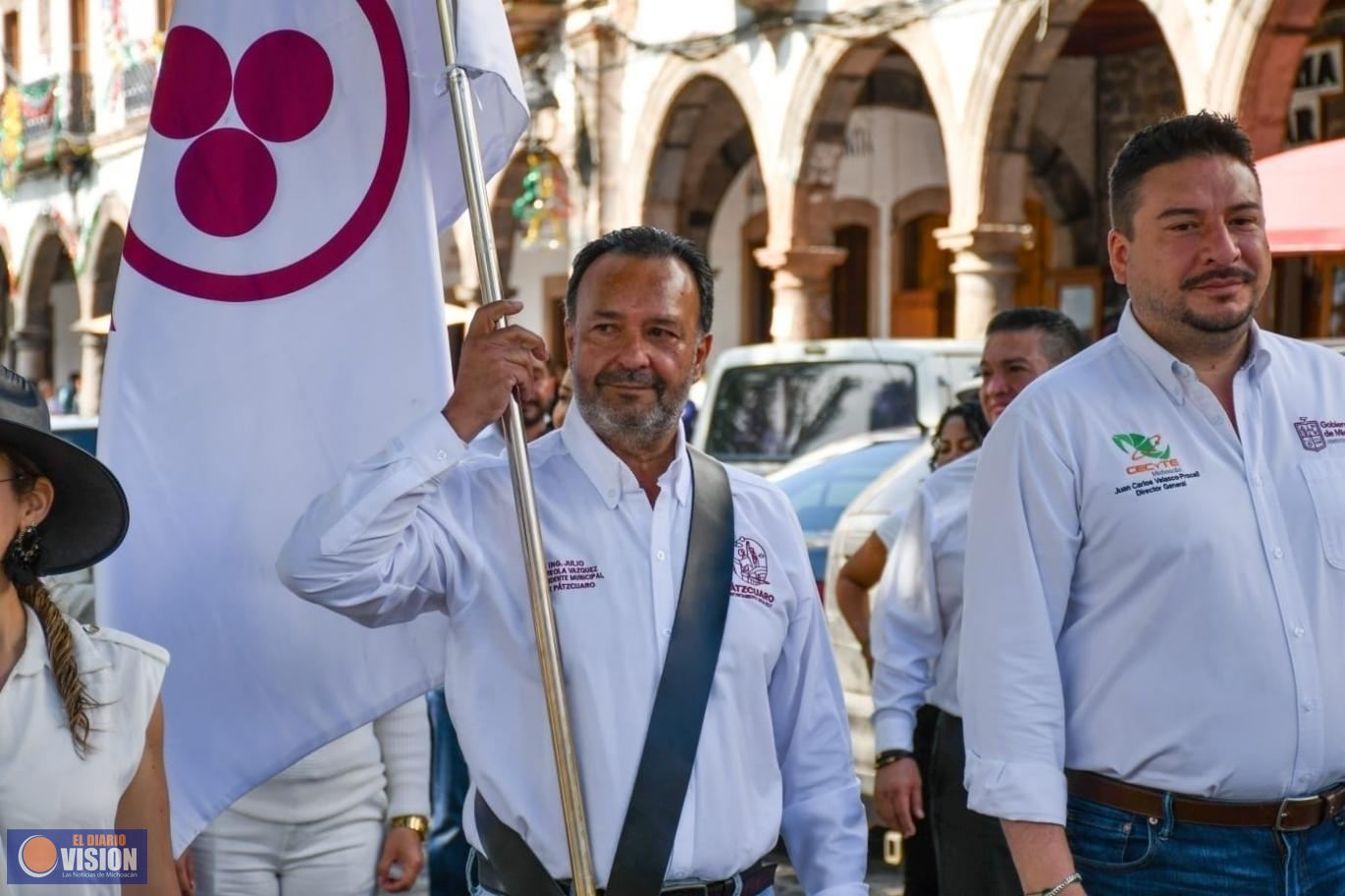Julio Arreola Encabeza Marcha y Mensaje por la Paz en Pátzcuaro