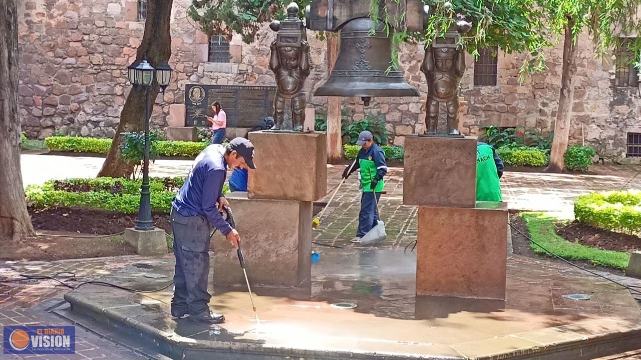 Gerencia del Centro Histórico da mantenimiento a Casa Natal de Morelos