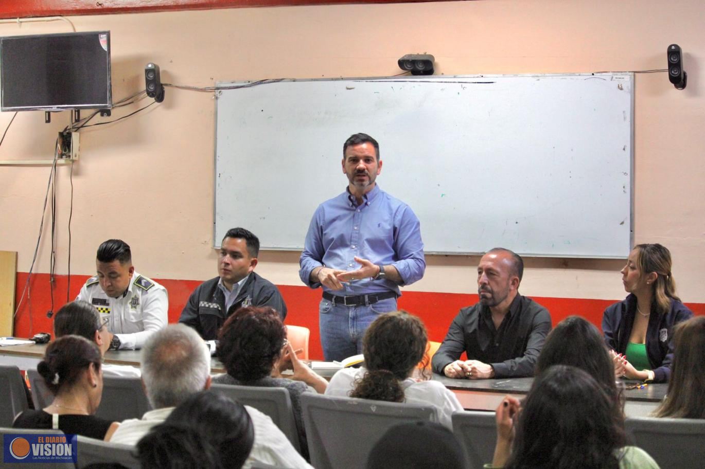 Yankel Benítez visita Lomas de Morelia, en seguimiento a renovación de encargatura del orden