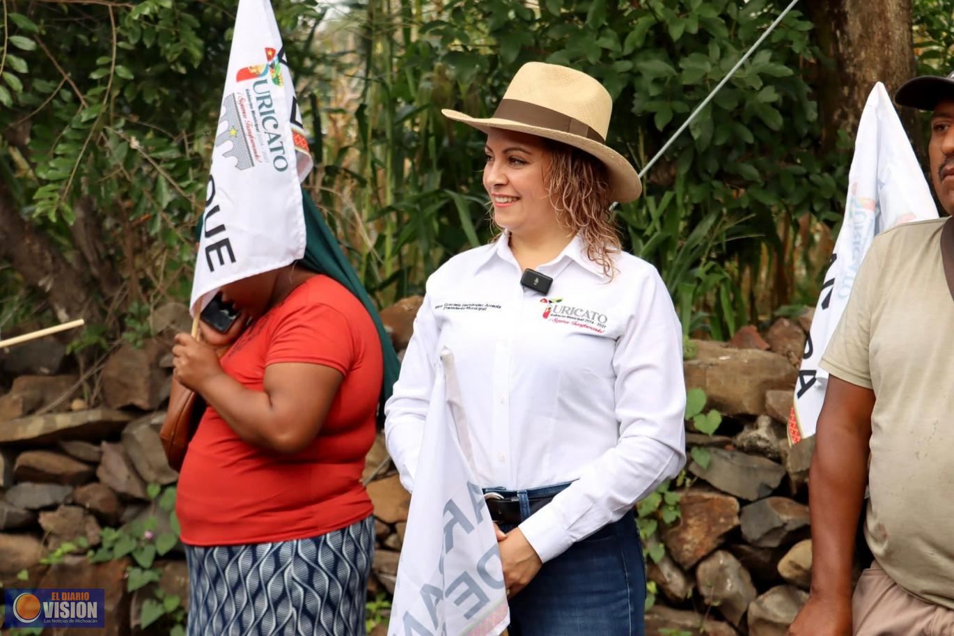 En la Nueva Jerusalén, Graciela Hernándezq arrancó construcción del sistema de agua potable 