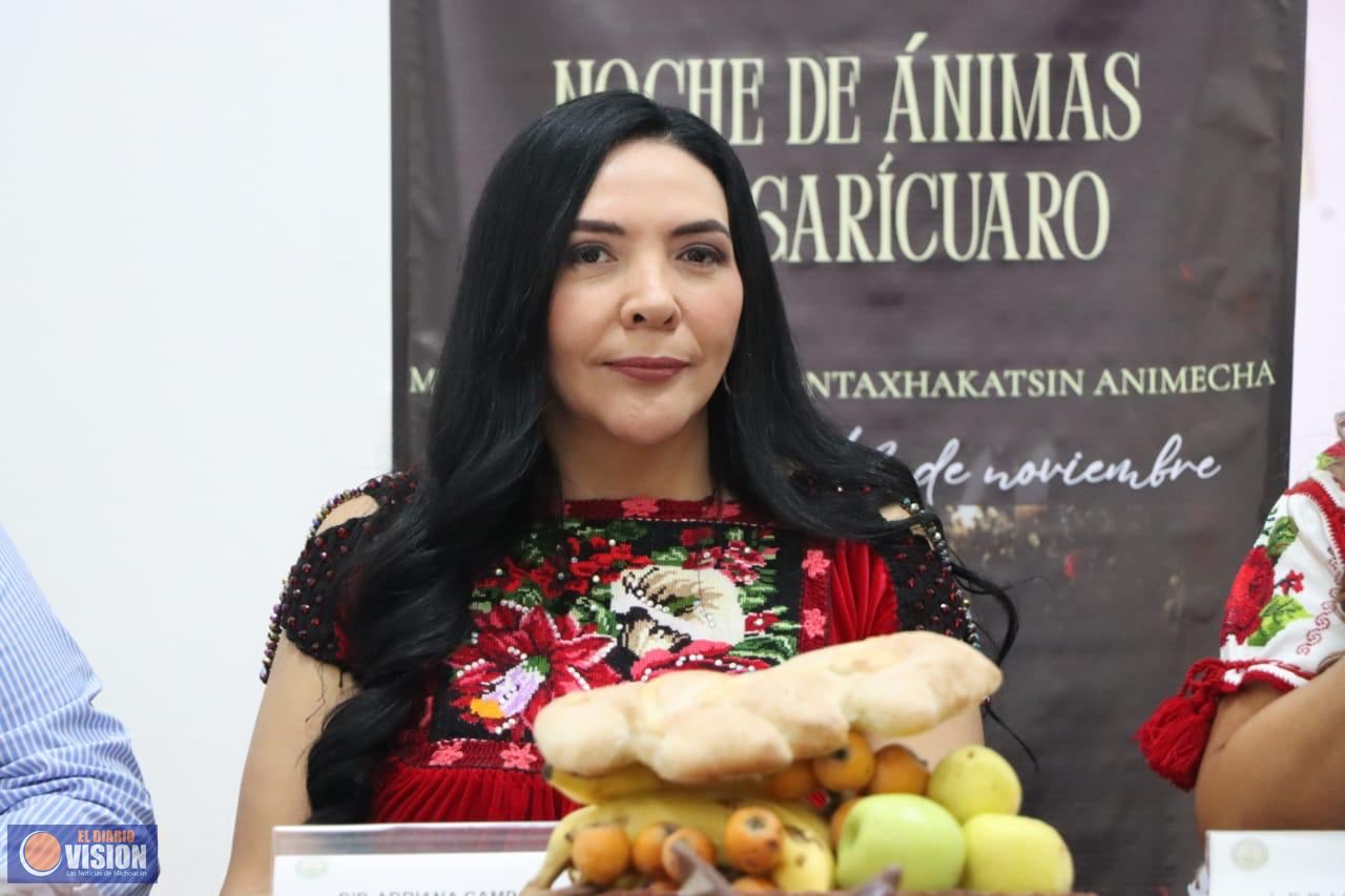 Invita Adriana Campos Huirache a vivir la Noche de Animas en el municipio de Erongarícuaro