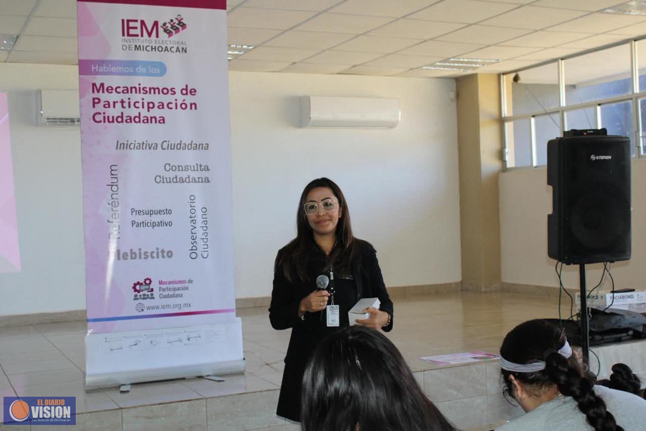 IEM impartió platica en el Tecnológico Superior de Zamora sobre participación ciudadana 
