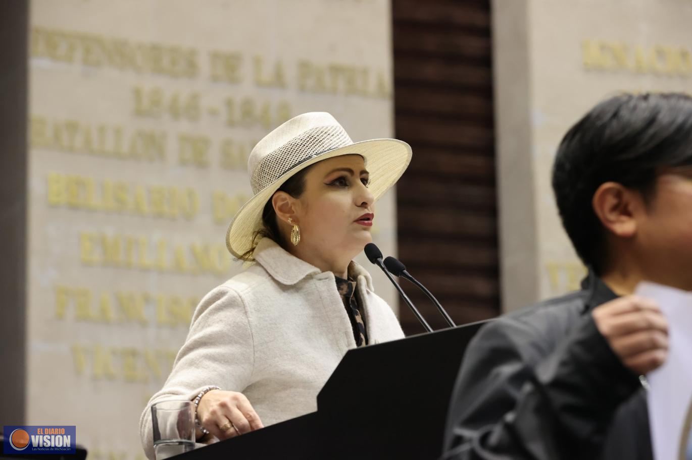 Mesa Directiva concede a la diputada Guadalupe Araceli Mendoza referirse a lo acontecido en Uruapan