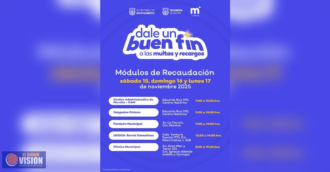 Gobierno de Morelia invita a aprovechar descuentos del Buen Fin 2025 durante este puente oficial