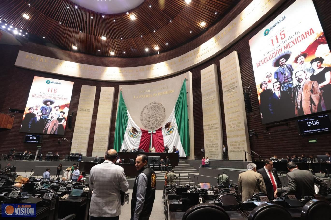 Cámara de Diputados conmemora el 115 aniversario de la Revolución Mexicana