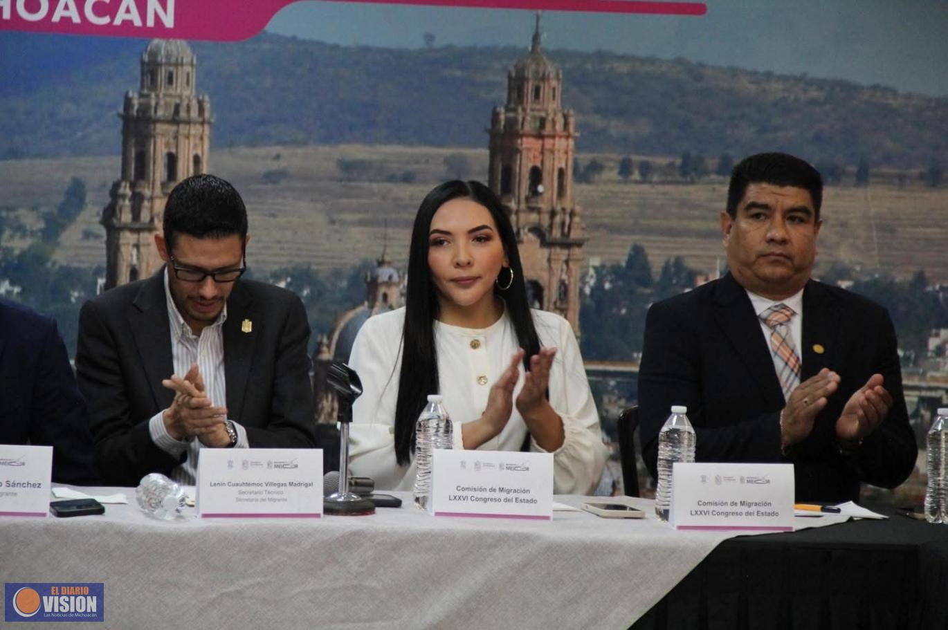 Adriana Campos reitera apoyo legislativo a migrantes en la instalación del Consejo 2025-2028