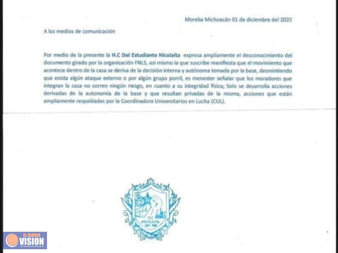 Desmiente Casa Nicolaita, agresión de porros