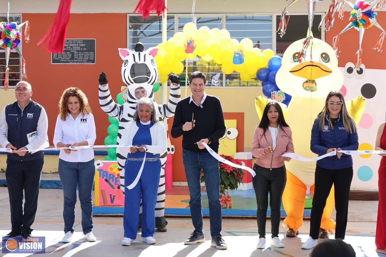 Brinda Gobierno de Morelia apoyo integral al Jardín de niños 