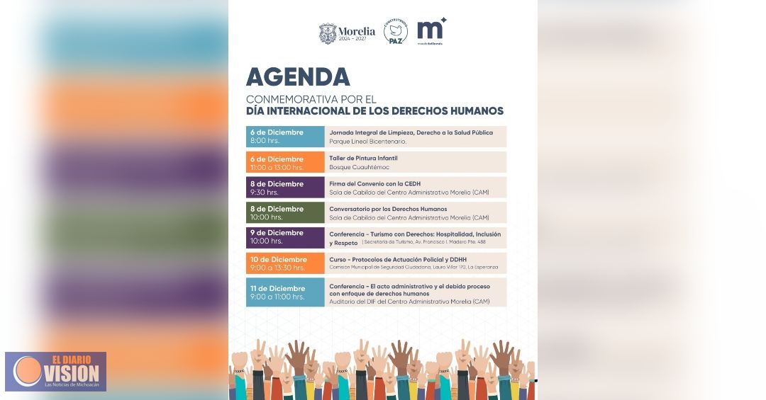 Morelia impulsa agenda por el Día Internacional de los Derechos Humanos