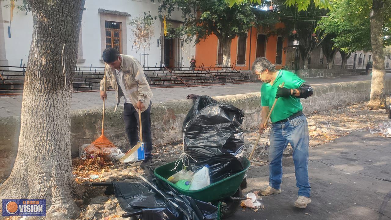 Concluye Gobierno de Morelia operativo de limpieza por Fiestas Guadalupanas