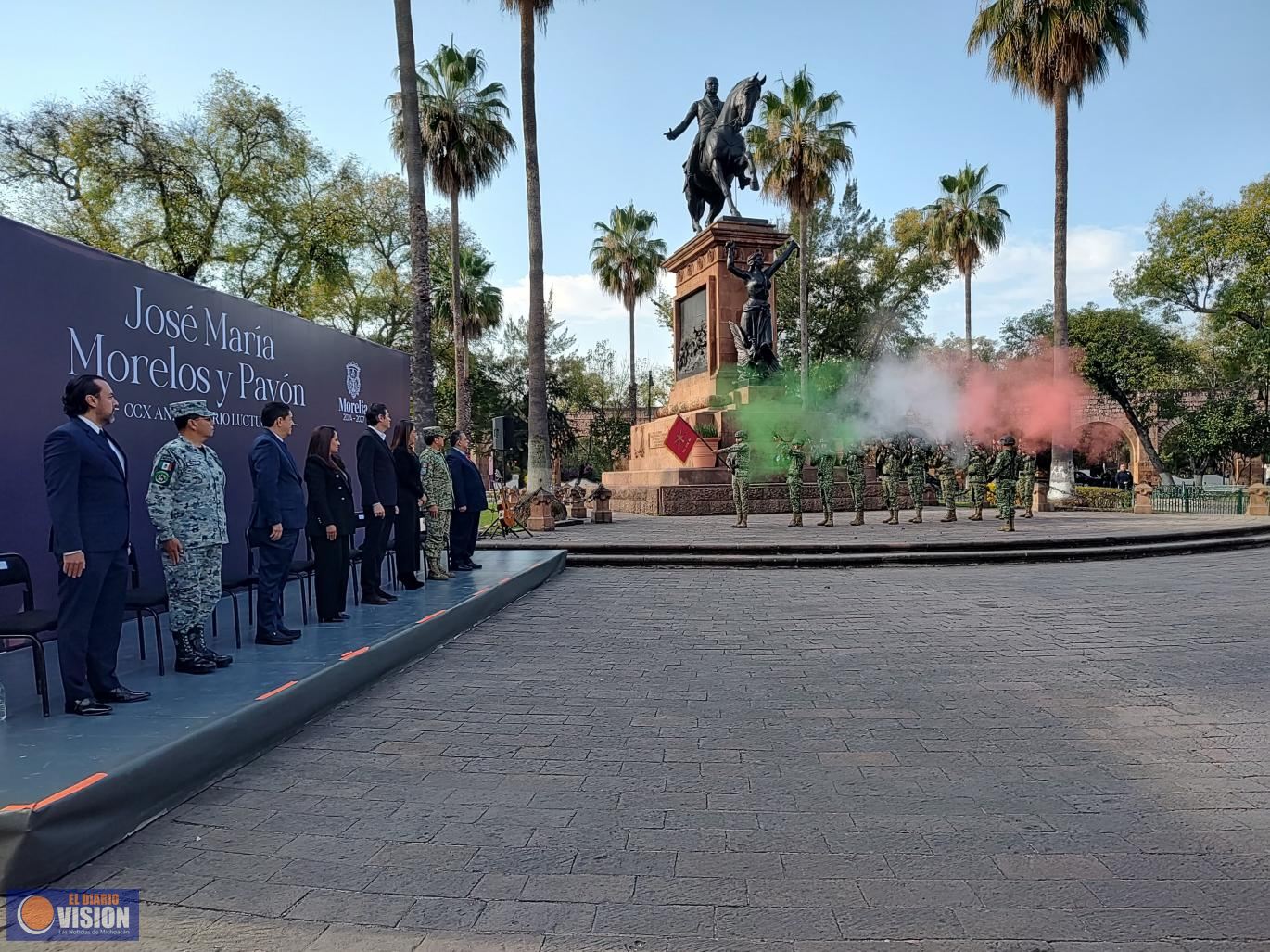 Rinden autoridades municipales homenaje a don José María Morelos