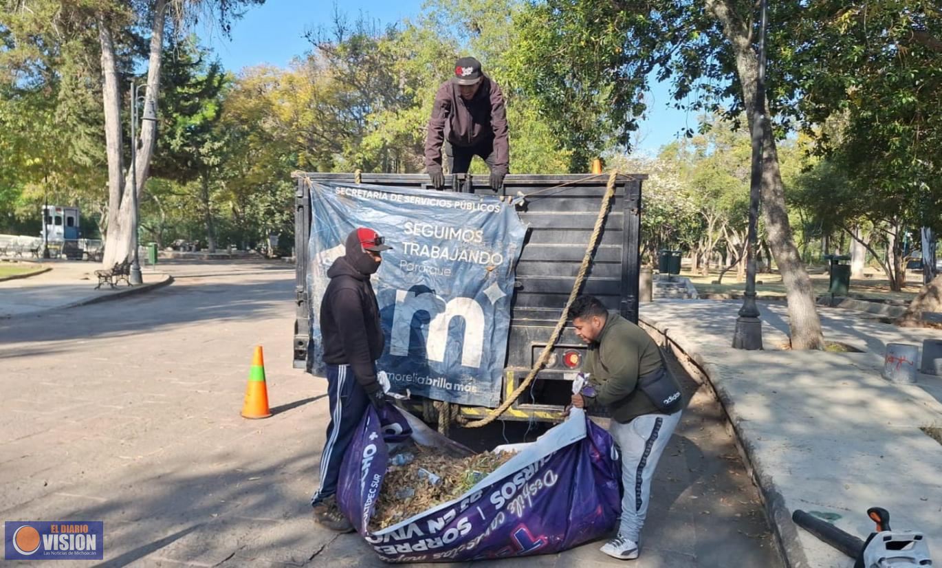 Gobierno de Morelia atiende y embellece Bosque Cuauhtémoc