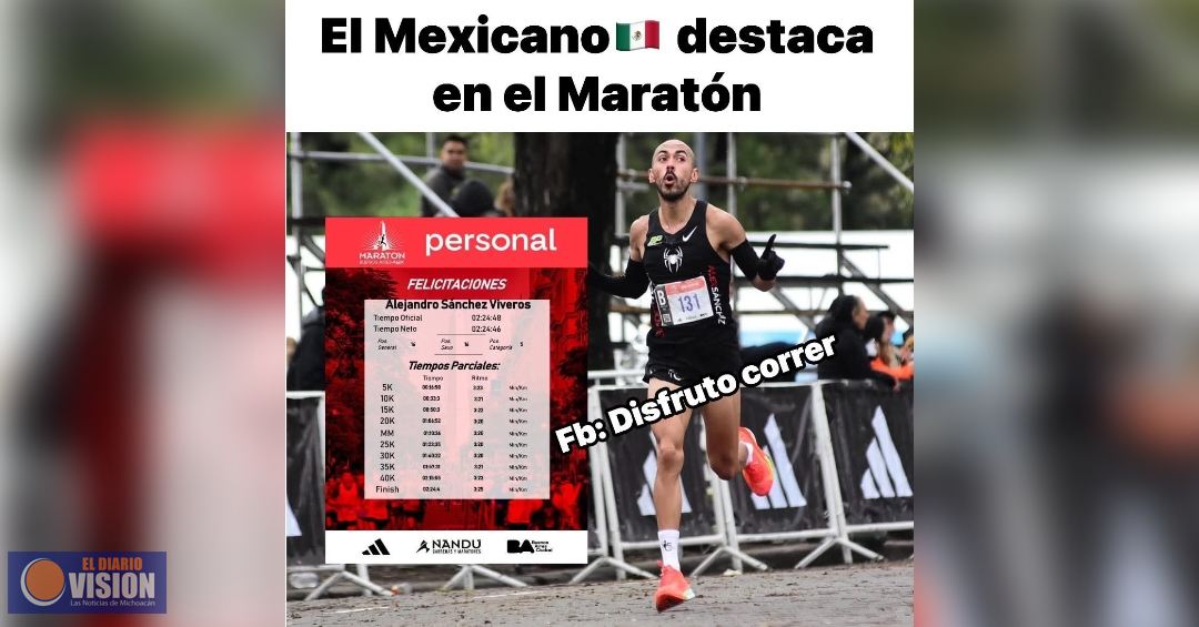 El michoacano Alejandro Sánchez, destacó en Maratón de Argentina