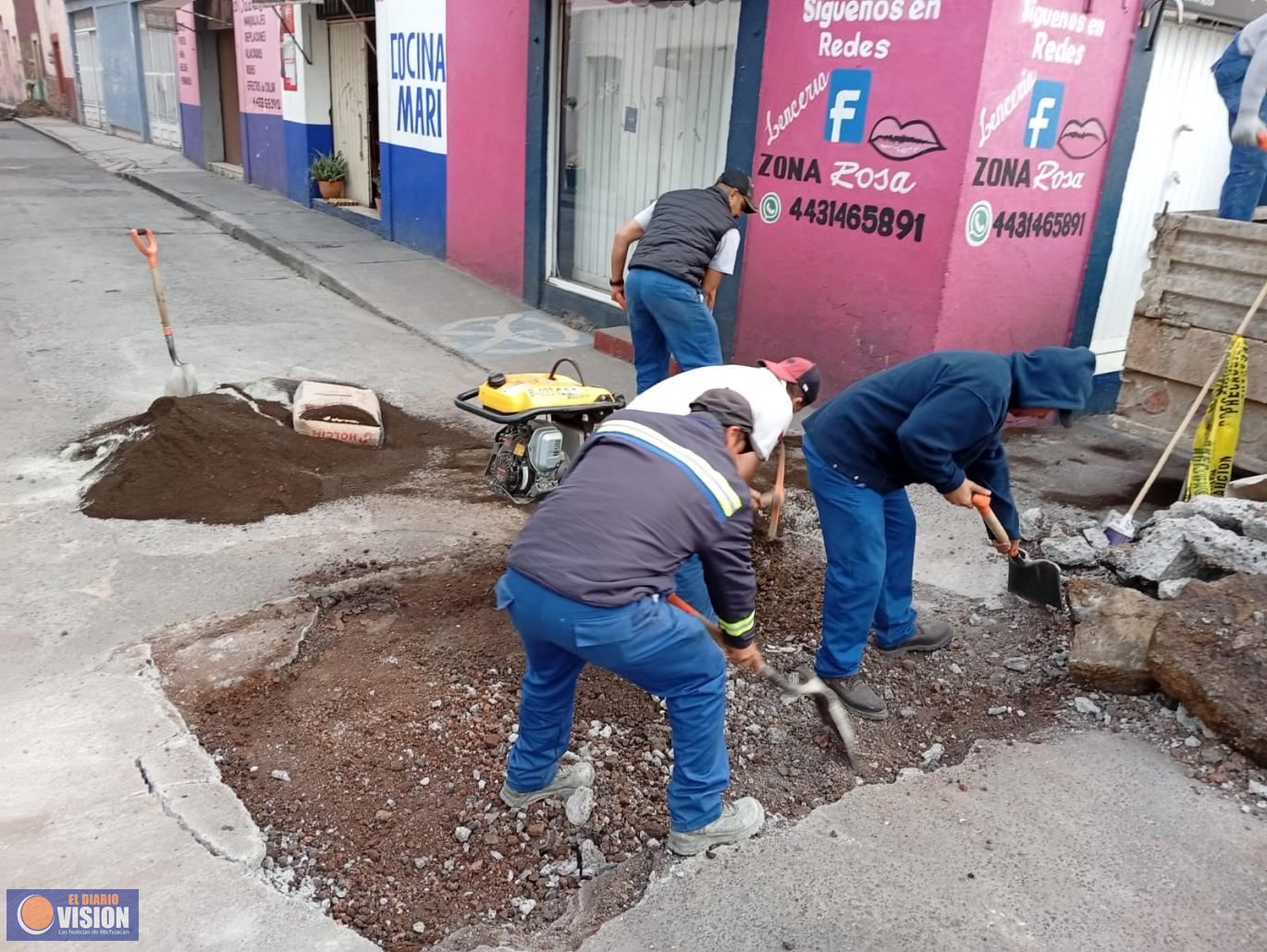 Ooapas realiza trabajos de reparación en Nicolás Bravo