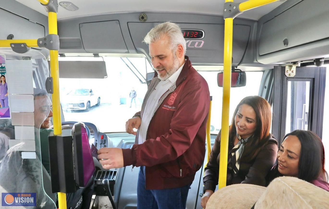 Michoacán, a la vanguardia en monitoreo y seguridad del transporte público de Uruapan: Bedolla
