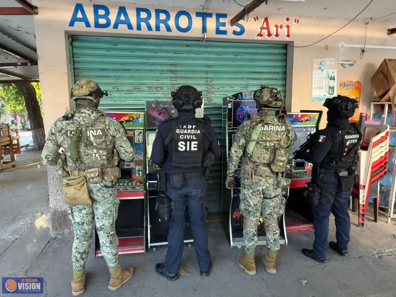 Avanza estrategia contra extorsión con decomiso de tragamonedas en Morelia, Uruapan y Apatzingán