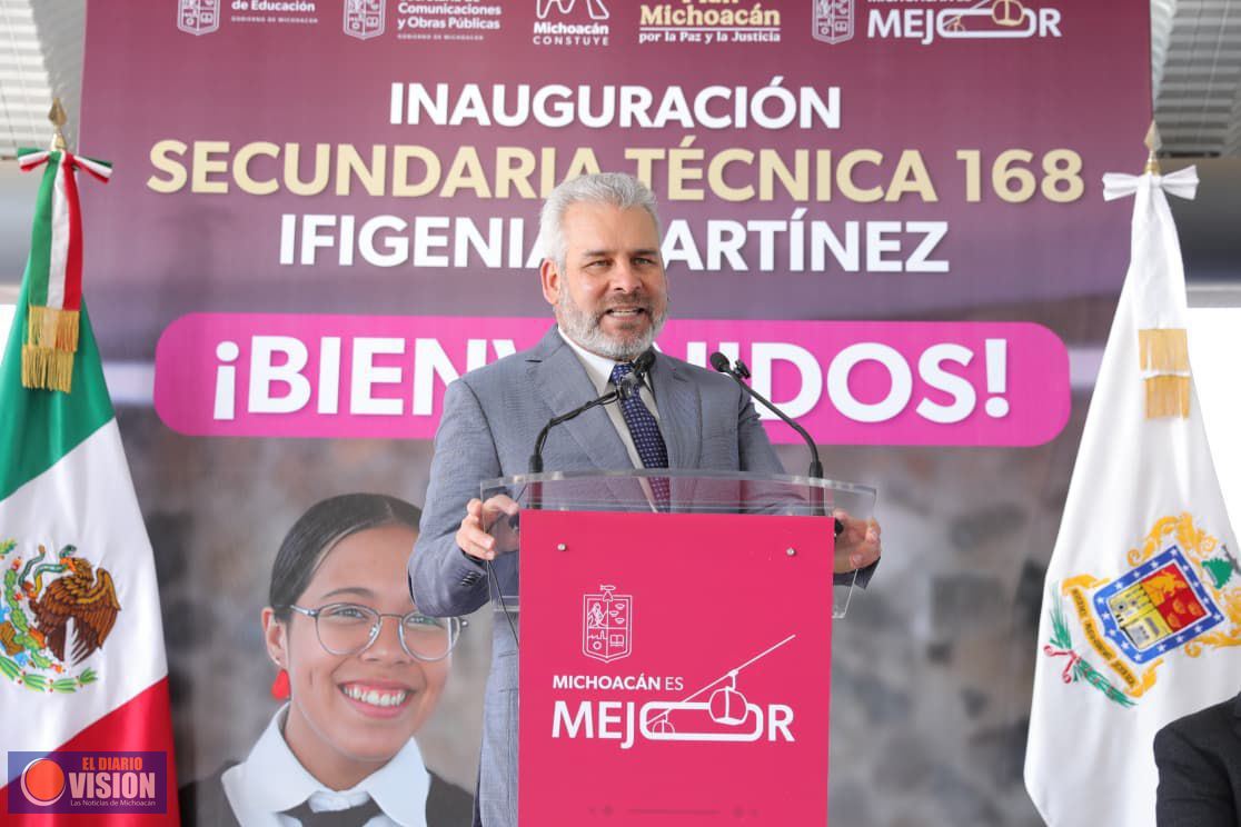 Inaugura Bedolla secundaria en Villas del Pedregal; se impulsa educación de más de 800 alumnos