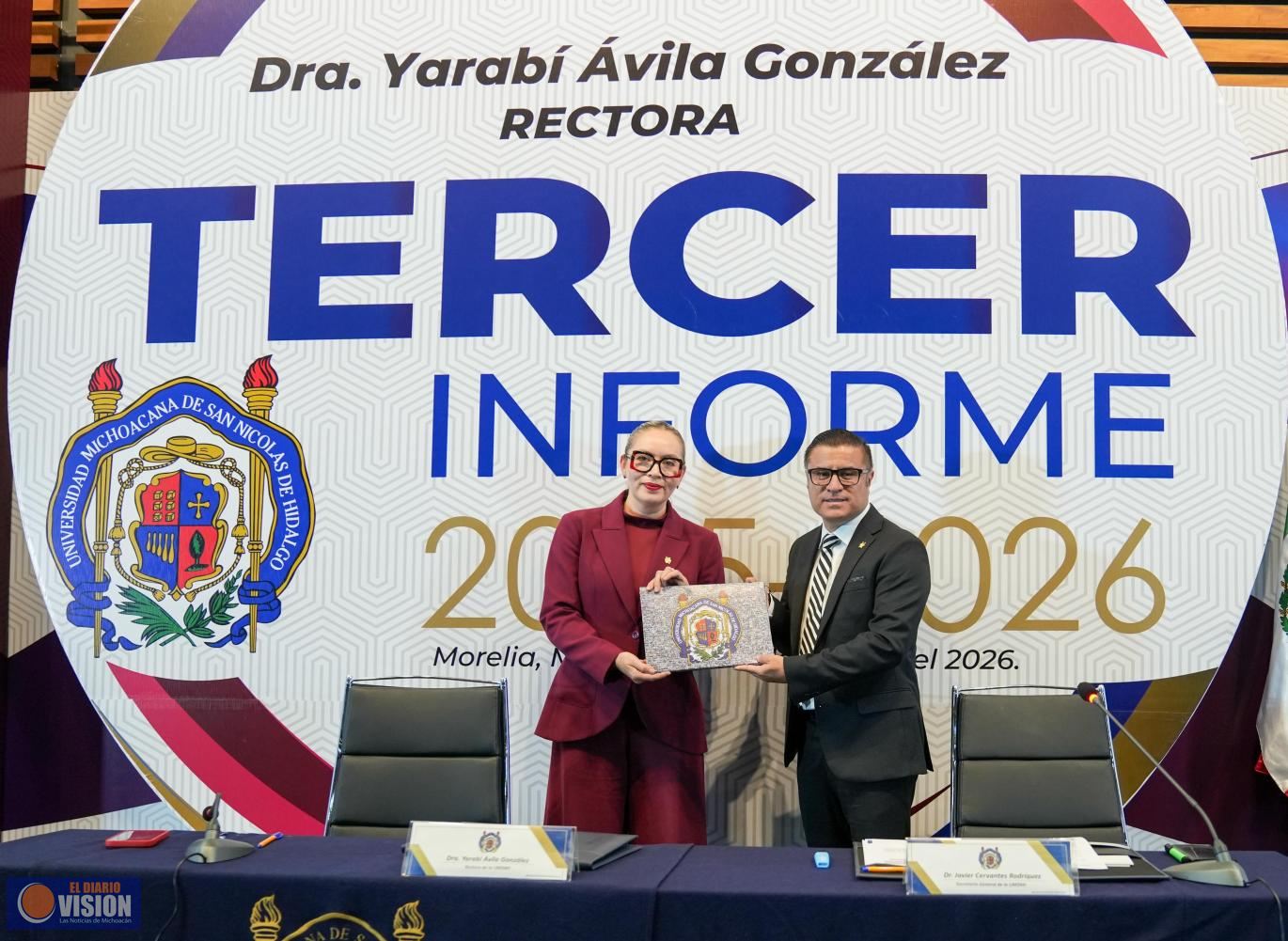 La Universidad Michoacana está firme, con rumbo y futuro sustentable: Yarabí Ávila