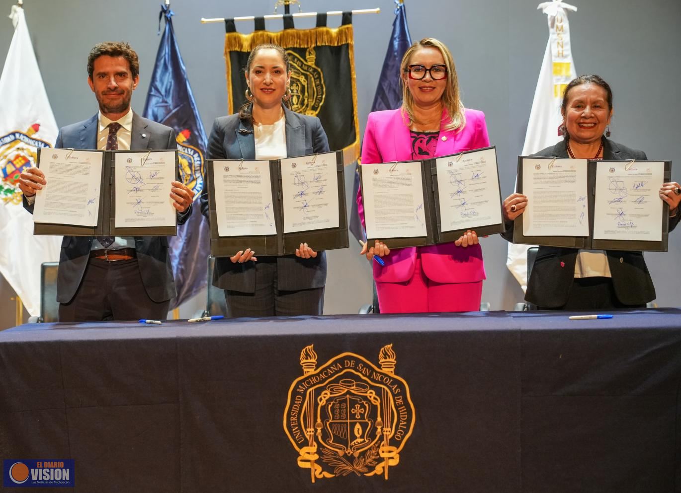 Secretaría de Cultura del Gobierno de México, UMSNH y UNESCO México signan convenio por la paz 