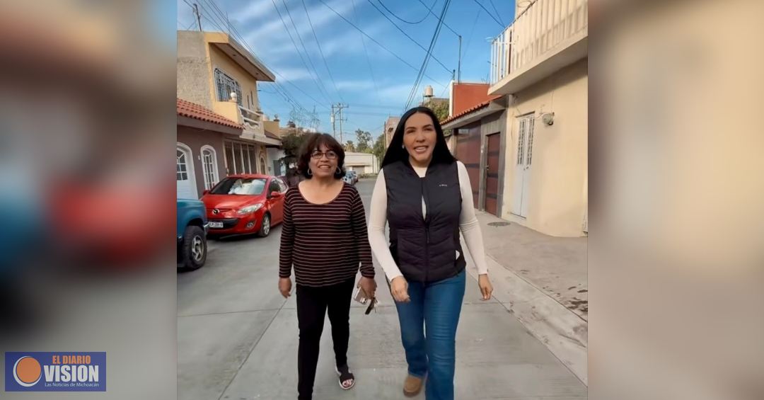 Adriana Campos Huirache refrenda compromiso con habitantes de El Realejo, Jacona