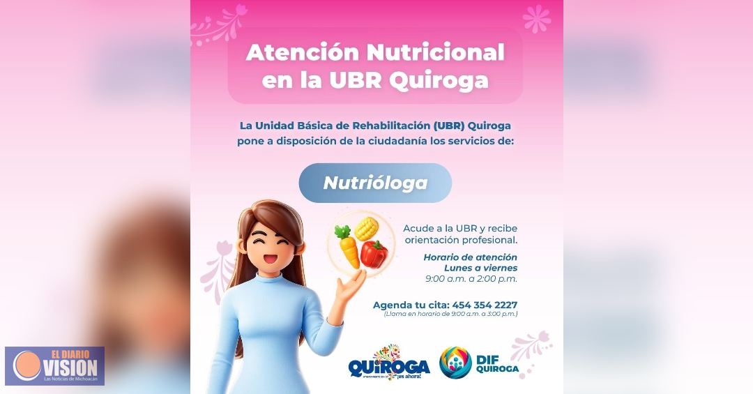 Ayuntamiento de Quiroga fortalece la atención a la salud con servicio nutricional en la UBR