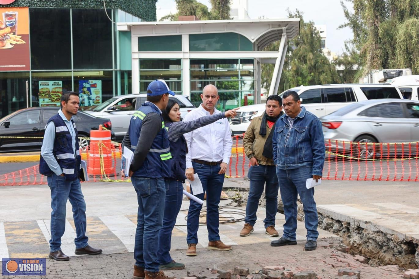 Adolfo Torres supervisa obra de red sanitaria en la zona Sureste de Morelia 