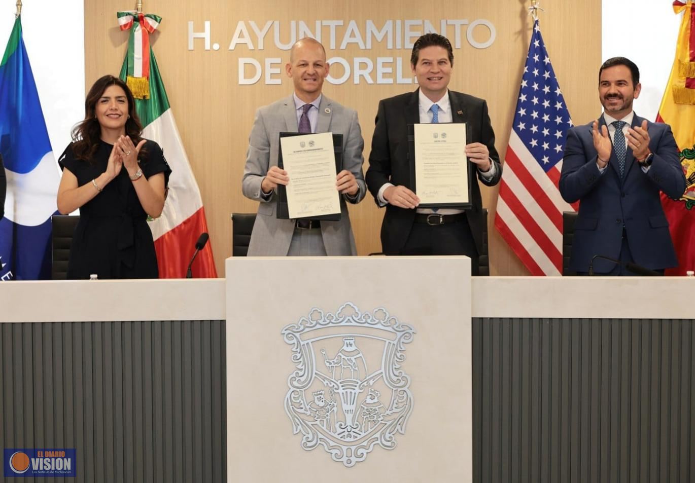 Morelia y Sacramento, firman hermanamiento; fortalecen lazos de amistad y cooperación