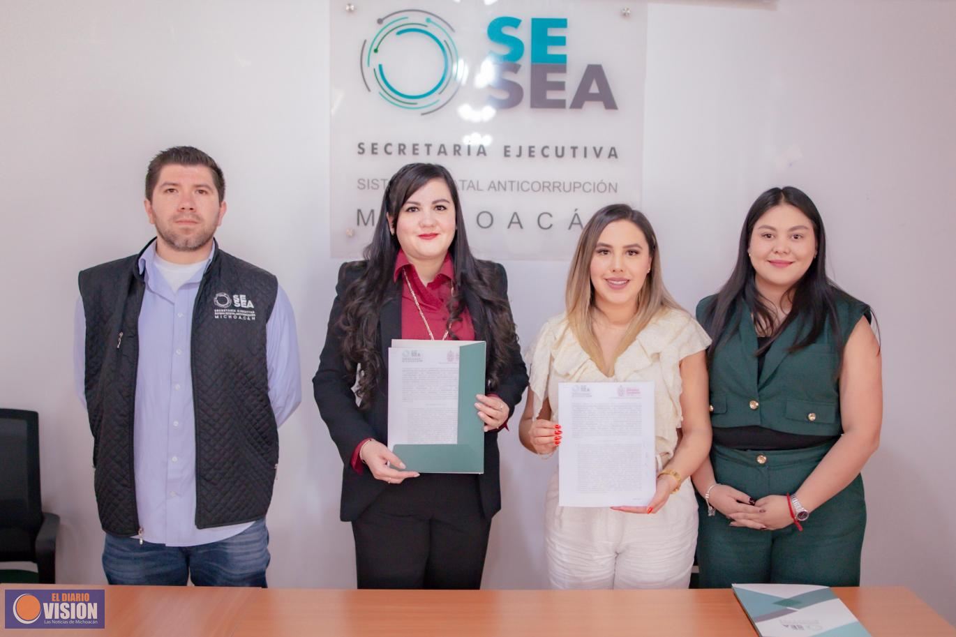 Dayana Pérez fortalece  transparencia en Salvador Escalante con la firma de convenio con SESEA