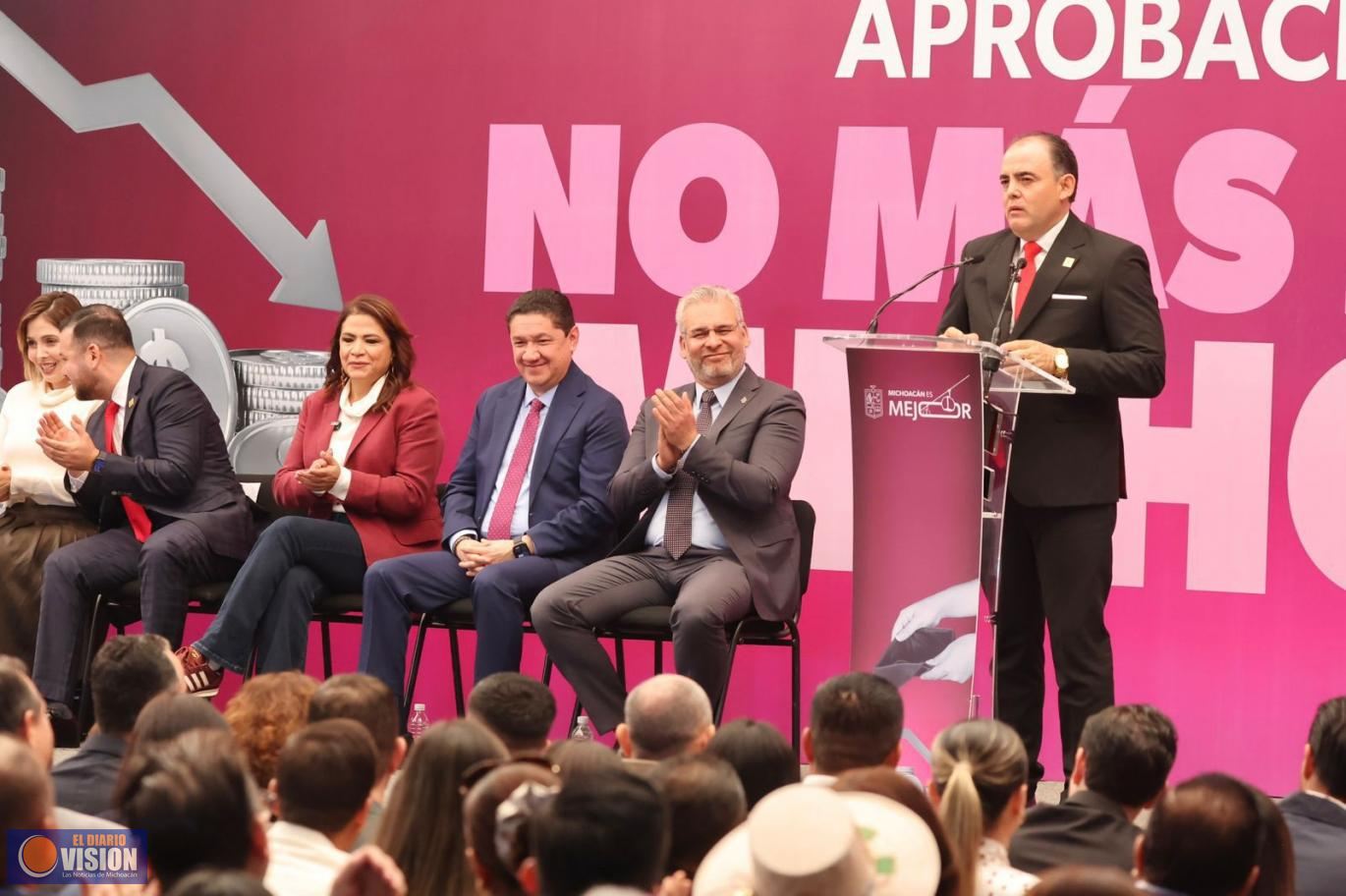 Baltazar Gaona: “Cierran el paso a la deuda, hay orden financiero”; elogia a Bedolla y a su gabinete