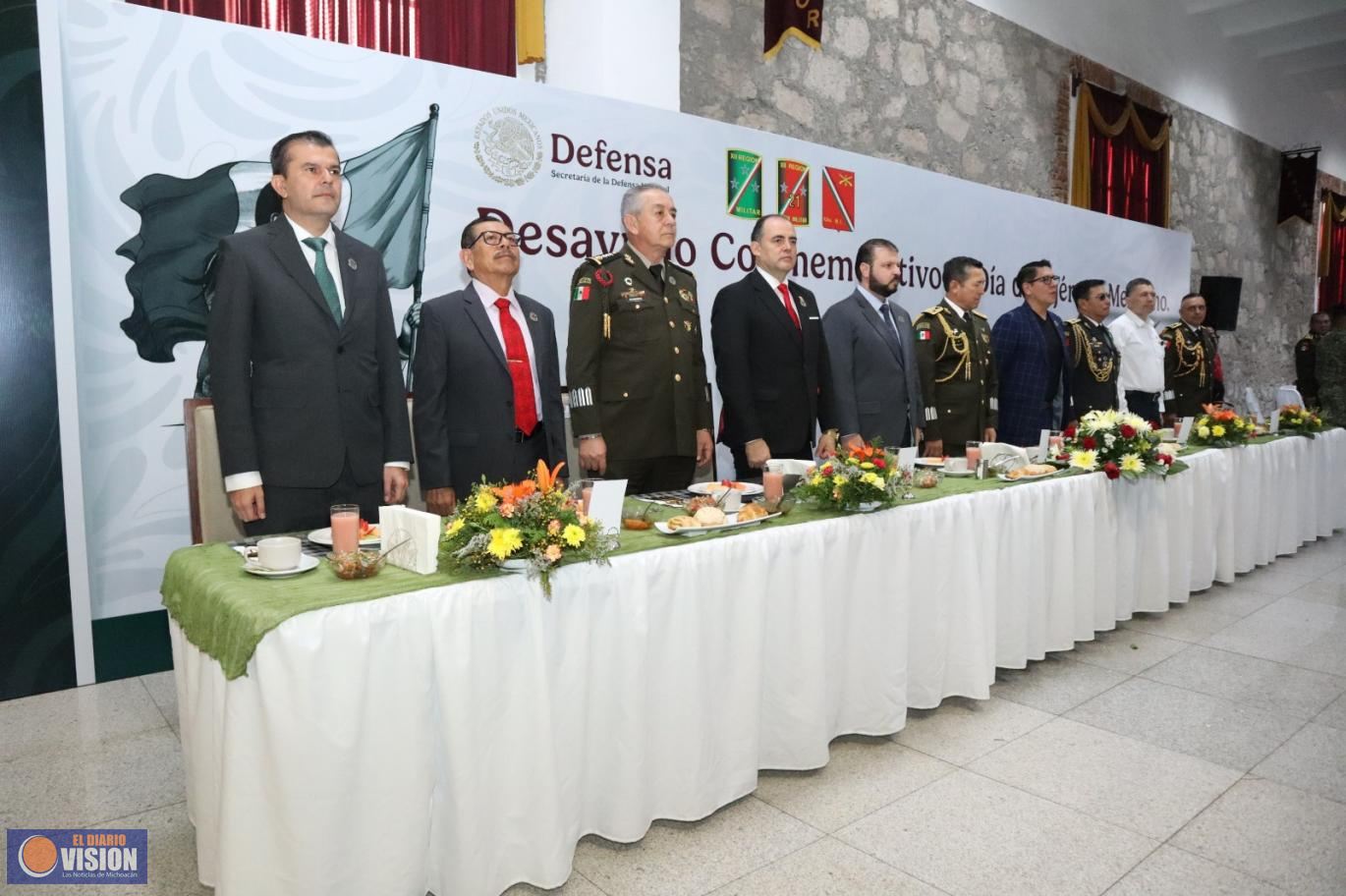La 21/a. Zona Militar conmemora el 113 Aniversario del Ejército Mexicano en Morelia.
