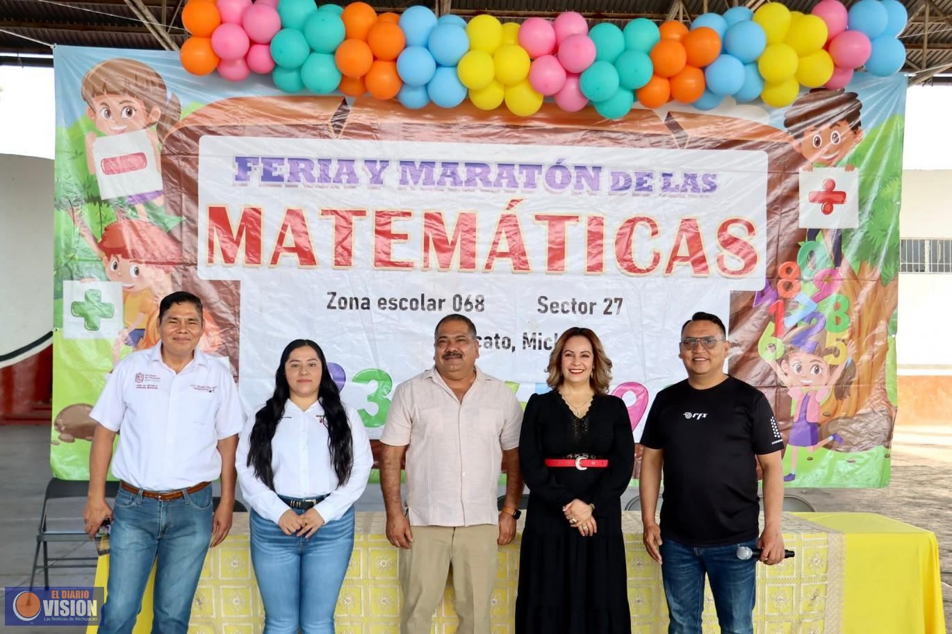 Graciela Hernández Arreola inaugura Feria y Maratón de las Matemáticas en Turicato 