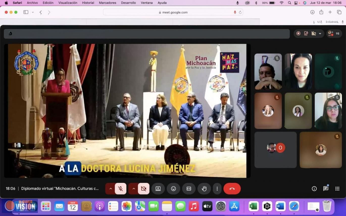 UMSNH y Cultura Federal arrancan Diplomado “Michoacán. Culturas comunitarias y cultura de paz”