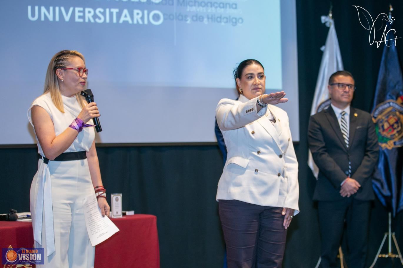 Yarabí Ávila toma protesta a nuevas directoras y directores de dependencias nicolaitas 