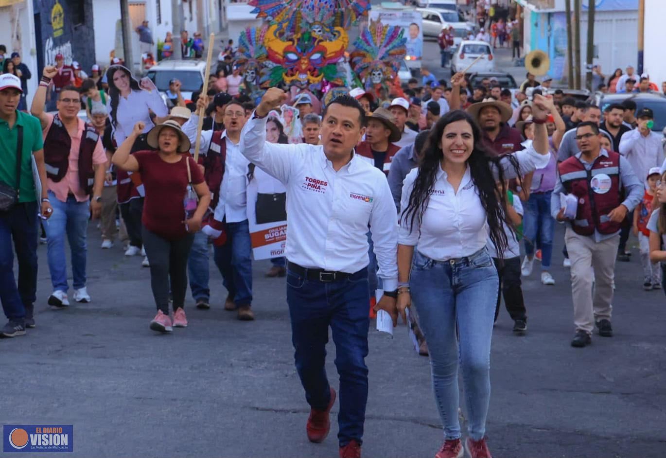 Carlos Torres Piña fortalecerá la unidad y el futuro de la 4T en Michoacán: Giulianna Bugarini