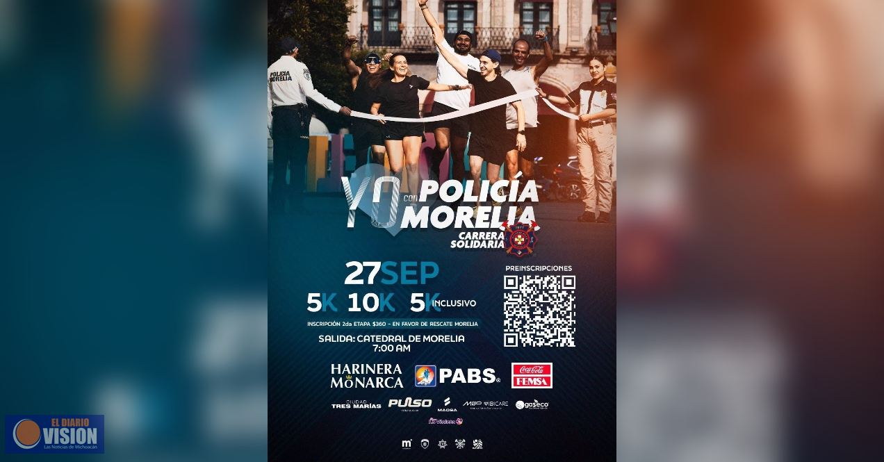 Policía de Morelia anuncia fecha para entrega de kits de carrera atlética