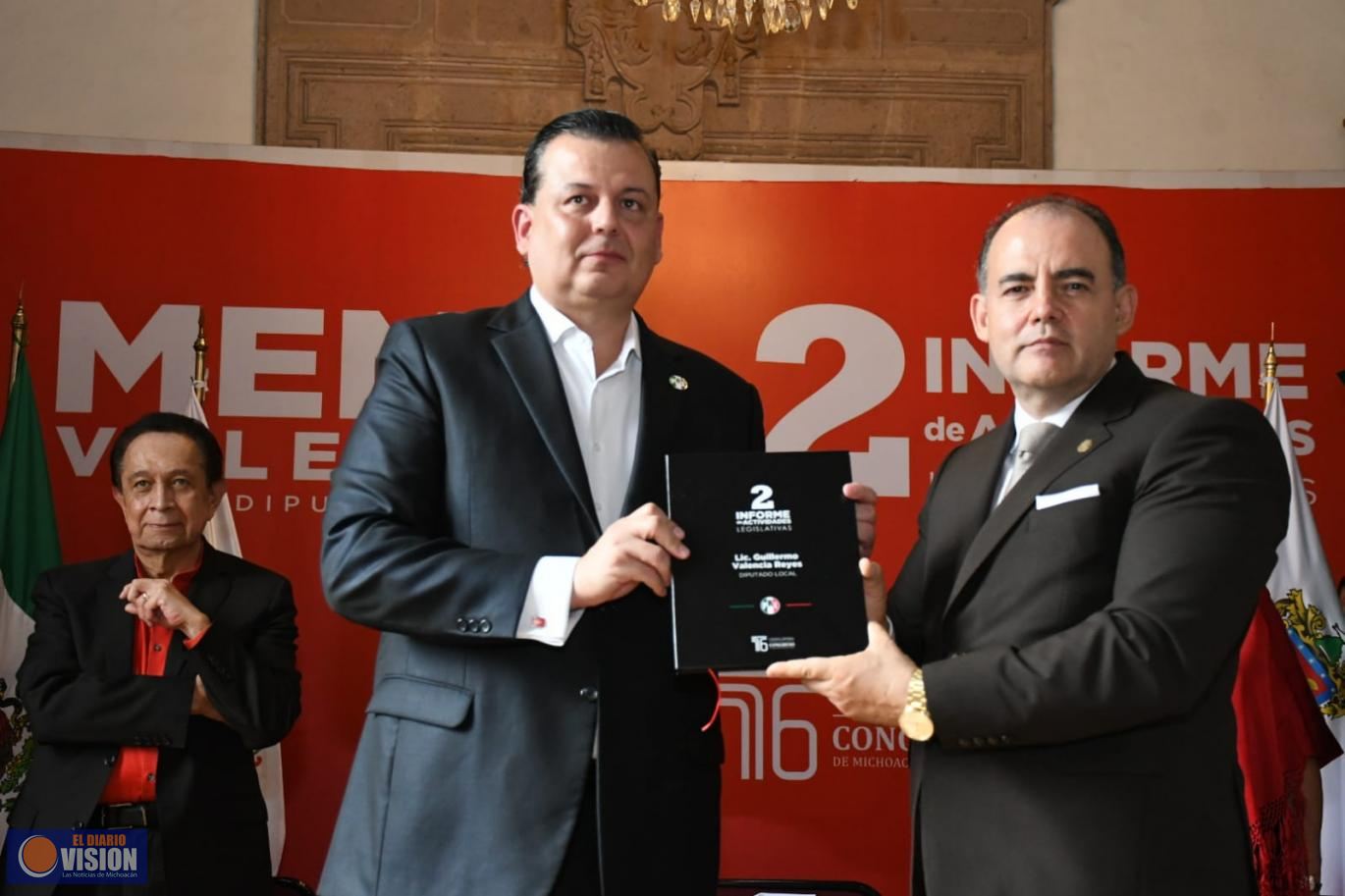 En 2do Informe Legislativo, destaca Memo Valencia que iniciativas fueron a favor de las víctimas