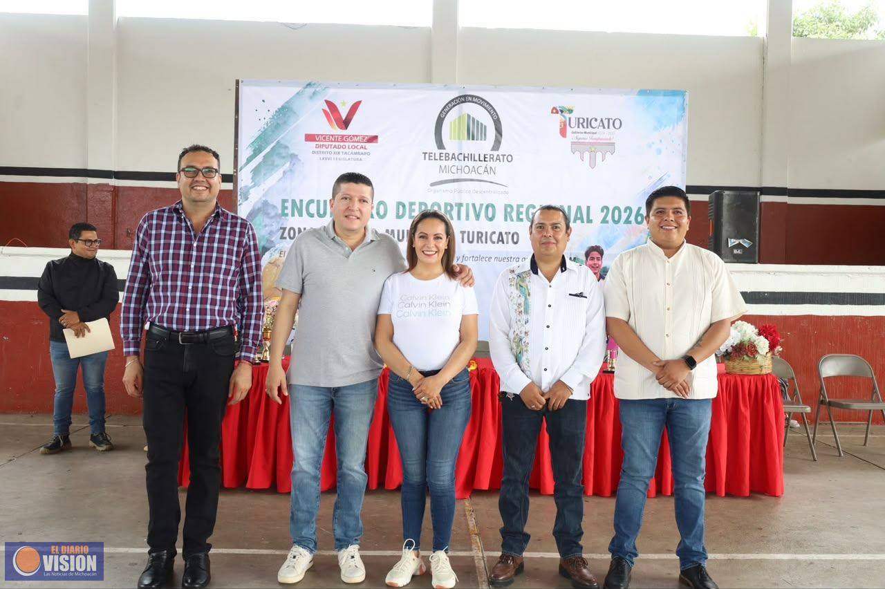 Acude Vicente Gómez a Encuentro Deportivo Regional de Telebachilleratos 2026 en Turicato