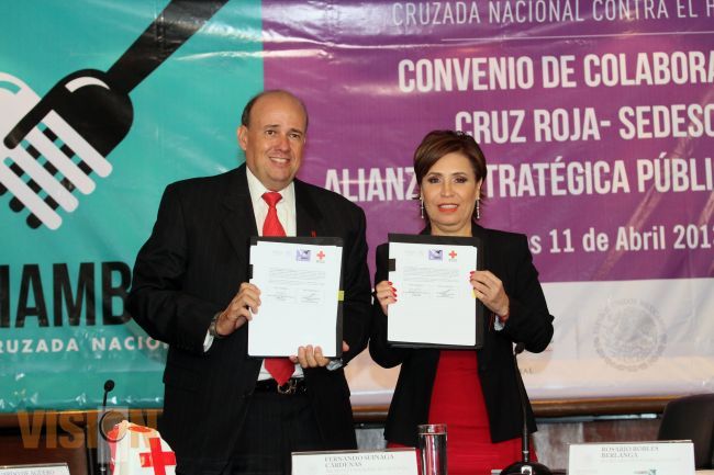 Colaborará la Cruz Roja Mexicana en la  Cruzada Nacional Contra el Hambre