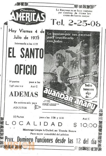 La polémica película  “AUANDAR ANAPU” y otros largometrajes 