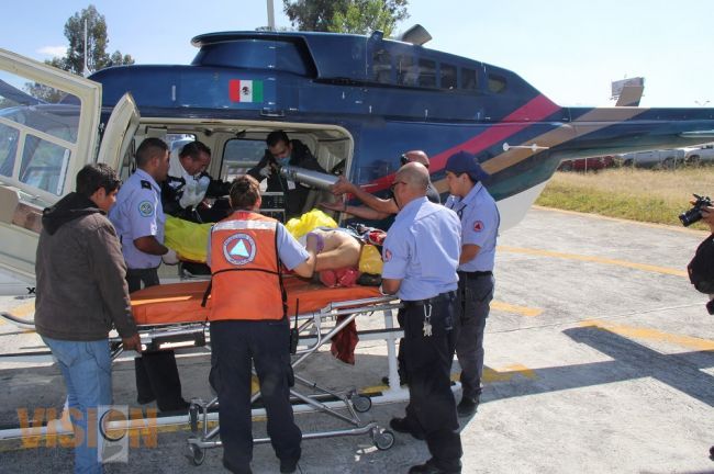 Traslada PC a ciudadano con grave lesiones tras accidente laboral