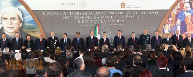 El Presidente Peña Nieto encabeza ceremonia luctuosa de Don José María Morelos